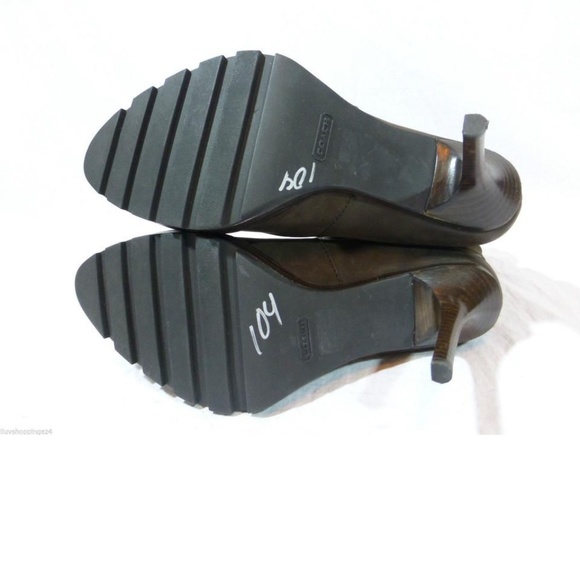 NEW Coach Espresso Brown Leather Mid Calf Boot  Final Price - Picture 8 of 8